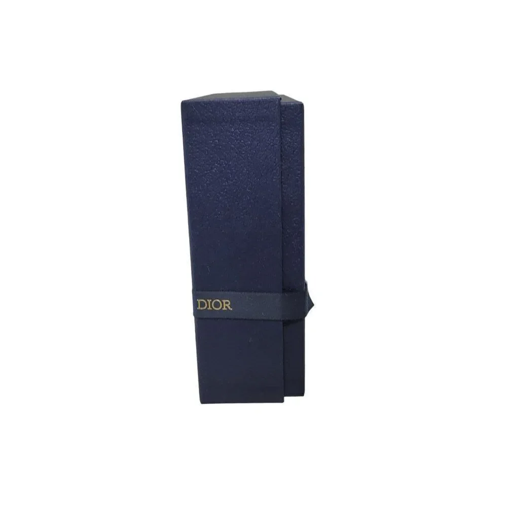 Christian Dior Navy Gift Box Ribbon White Filler Clear Lid 8.5 x 8.5 x 3 Holiday